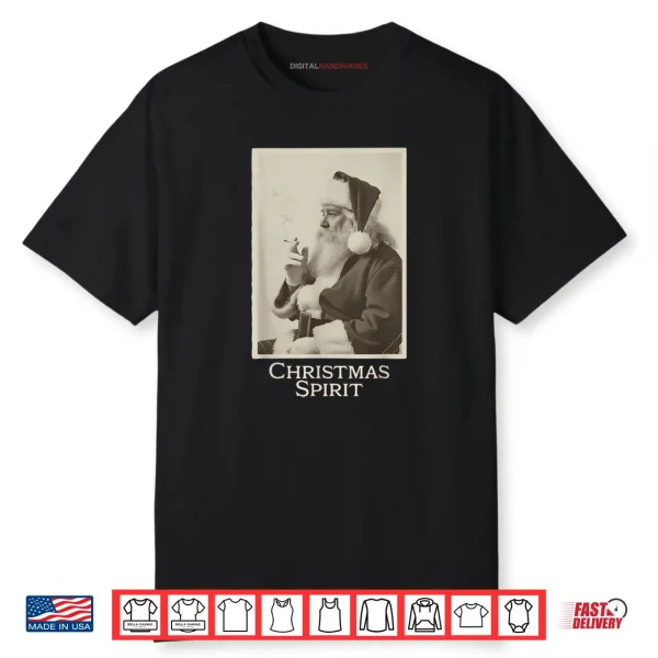 Smoking Santa Claus Christmas Spirit Christmas Vintage Shirt