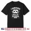 I Survived 67 Days of School Cards Teachers Students Hearts Shirt