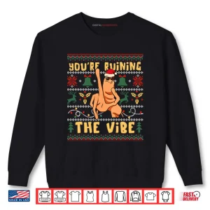Marcus The Worm You’re Ruining The Vibe Christmas Shirt 1 Sweatshirt Marcus The Worm Youre Ruining The Vibe Christmas Shirt