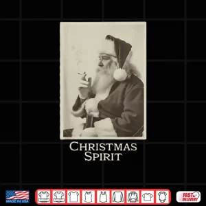 Design Smoking Santa Claus Christmas Spirit Christmas Shirt