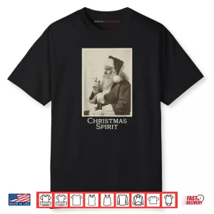 Smoking Santa Claus Christmas Spirit Christmas Shirt
