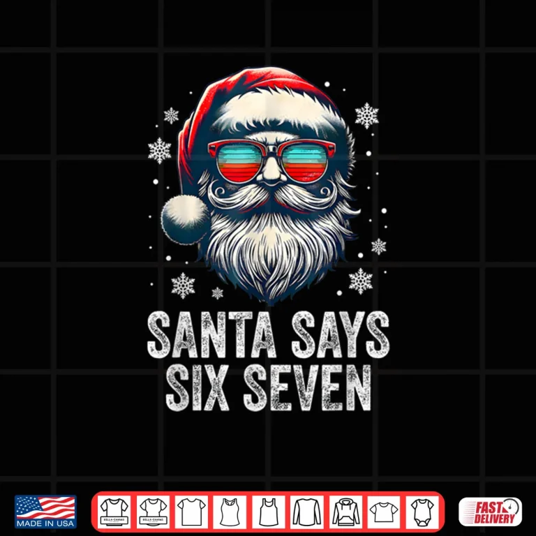 Design Santa 67 Meme Funny Six Seven Christmas Xmas Pajama Shirt