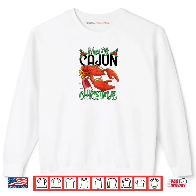 Sweatshirt Merry Cajun Christmas Louisiana New Orleans Xmas Holiday Raglan Shirt