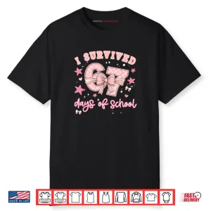 I Survived 67 Days of School Pink Coquette Bow Six Seven Shirt