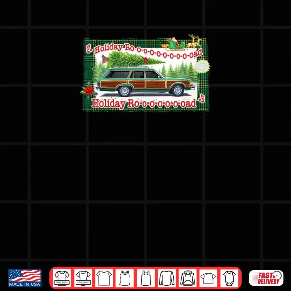 Holiday Road Retro Christmas Tree Station Wagon Shirt 4 Design Holiday Road Retro Christmas Tree Station Wagon Shirt