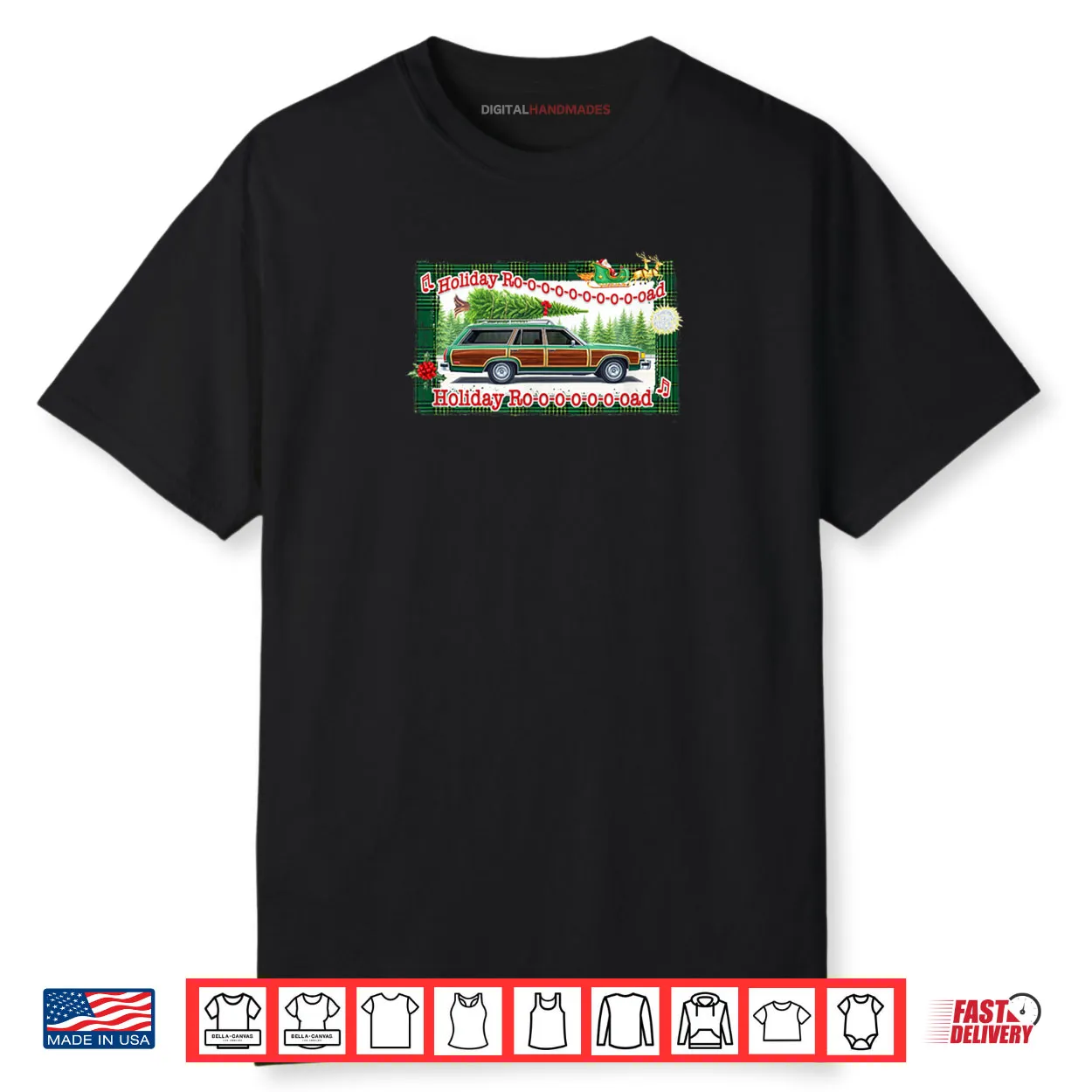 Holiday Road Retro Christmas Tree Station Wagon Shirt Holiday Road Retro Christmas Tree Station Wagon Shirt