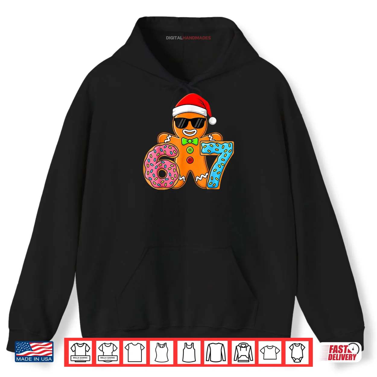 Funny Gingerbread Six Seven 67 Ice Cream Drip Christmas Shirt Funny Gingerbread Six Seven 67 Ice Cream Drip Christmas Shirt