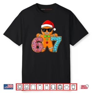 Funny Gingerbread Six Seven 67 Ice Cream Drip Christmas Shirt