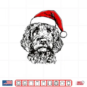 Design Cute Merry Christmas Goldendoodle Santa Christmas Dog Lover Shirt