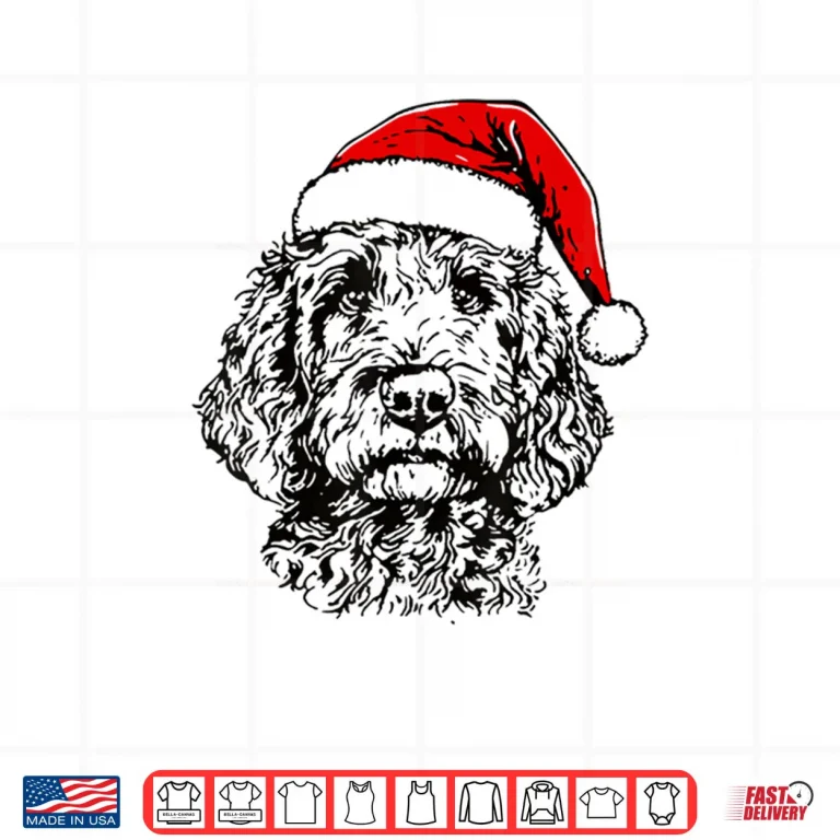 Design Cute Merry Christmas Goldendoodle Santa Christmas Dog Lover Shirt