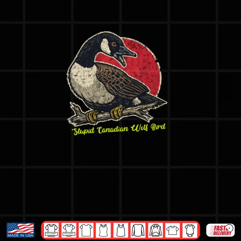 Design Stupid Canadian Wolf Bird Hockey Romance for Hockey Fan Shirt
