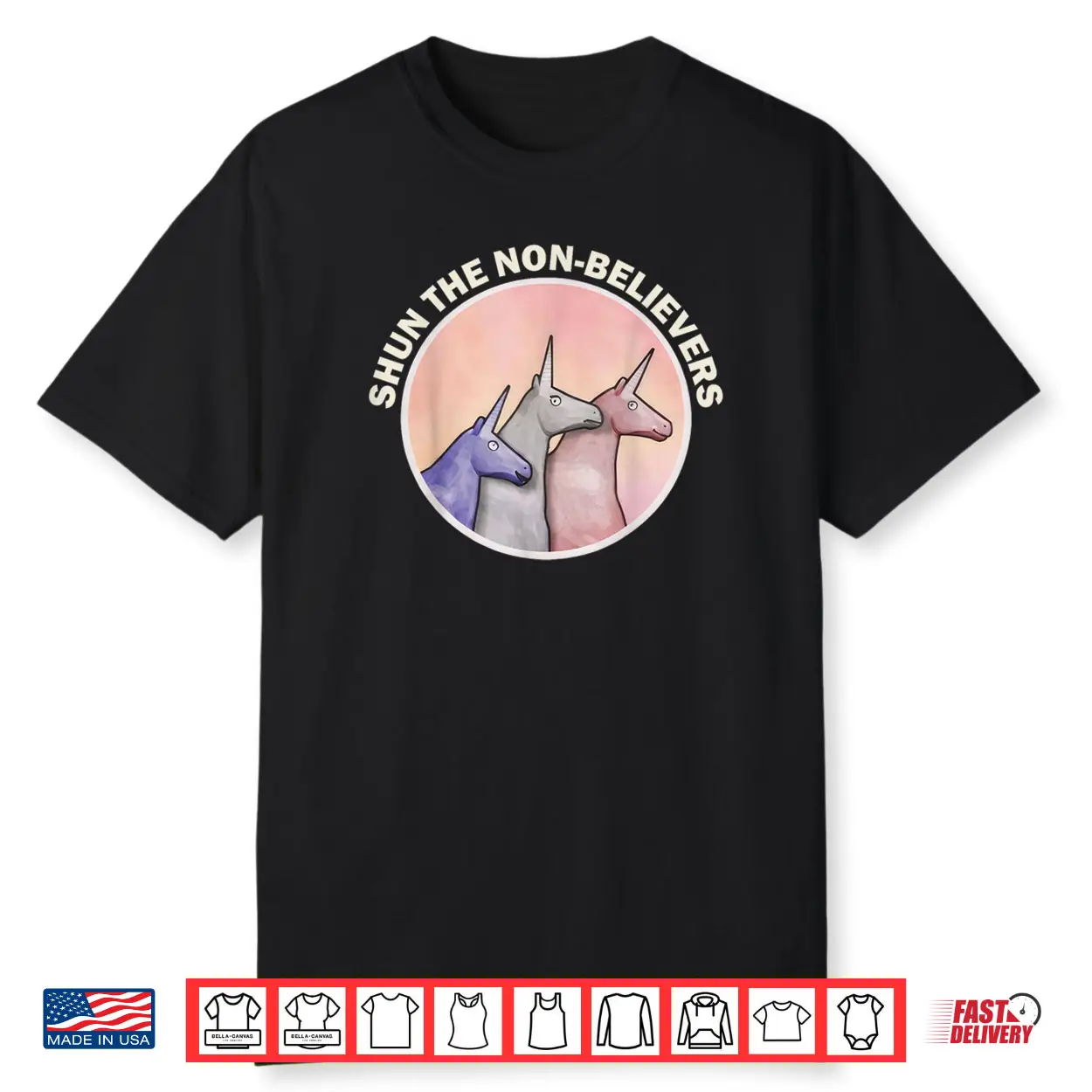Shun The Non Believers Unicorn Candy Shirt Shun The Non Believers Unicorn Candy Shirt