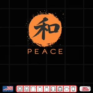 Design PEACE HARMONY Monk Traditional Orange Minimalist Shirt