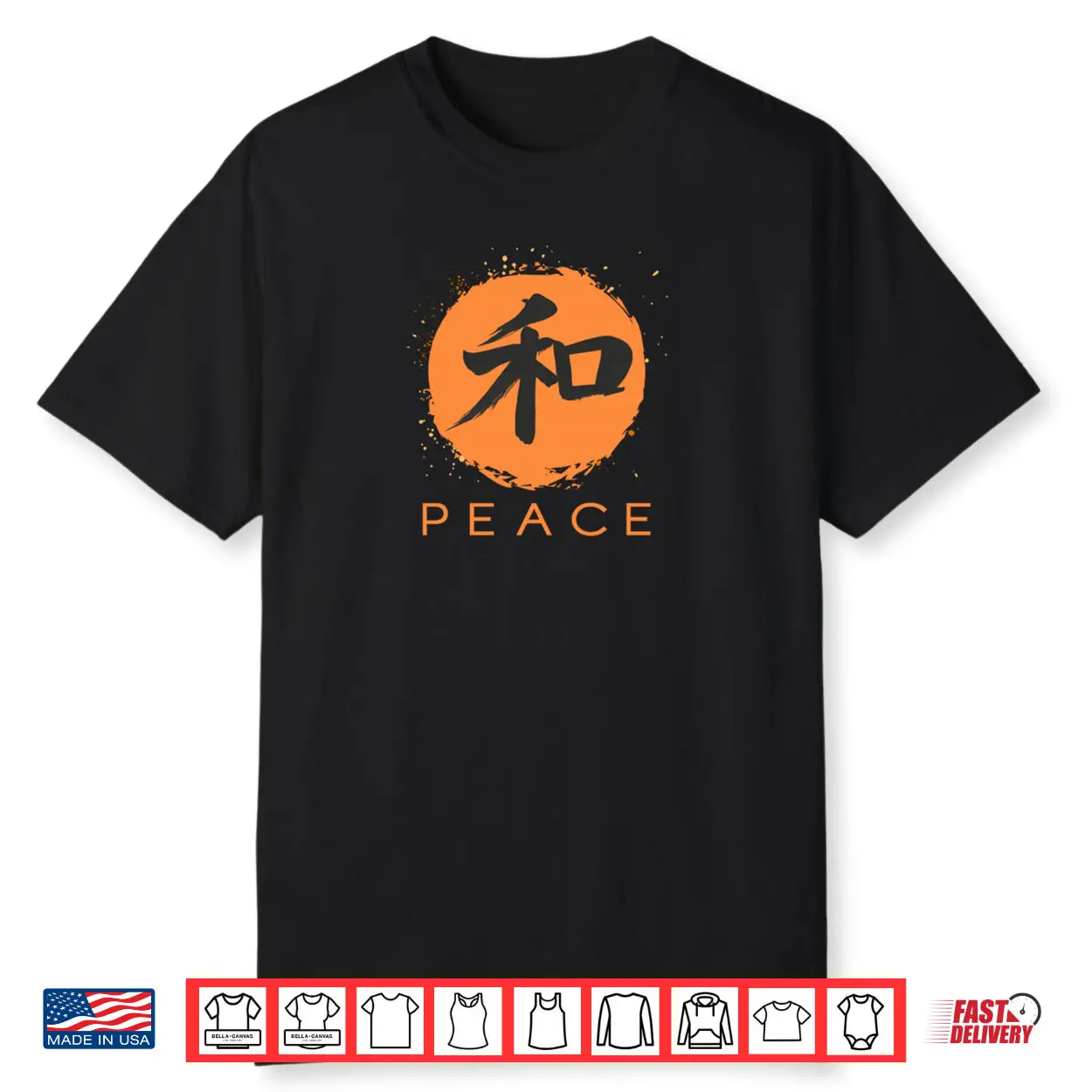 PEACE HARMONY Monk Traditional Orange Minimalist Shirt PEACE HARMONY Monk Traditional Orange Minimalist Shirt