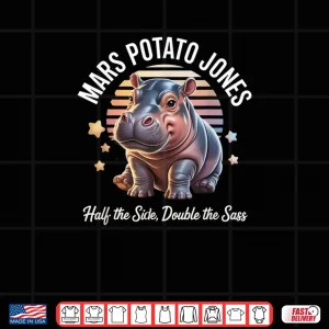 Design Mars Potato Jones Hippo Humor Animal Lovers Shirt