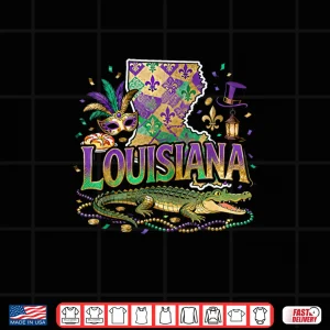 Design Louisiana Mardi Gras Alligator Carnival Shirt