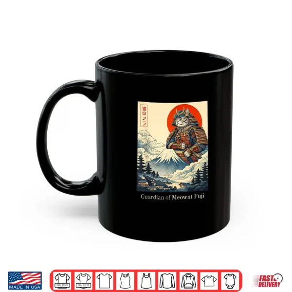 Guardian of Meownt Fuji Samurai Cat Japanese Art Cat Shirt 3 Mug Guardian of Meownt Fuji Samurai Cat Japanese Art Cat Shirt