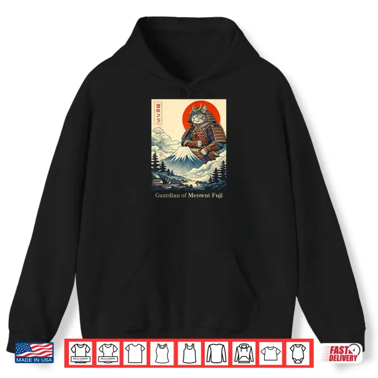 Guardian of Meownt Fuji Samurai Cat Japanese Art Cat Shirt 2 Hoodie Guardian of Meownt Fuji Samurai Cat Japanese Art Cat Shirt
