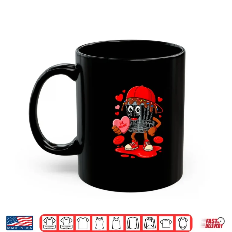 Mug Disc Golf Equipment Player Valentine Hearts Costume Dripped Shirt