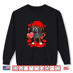 Sweatshirt Disc Golf Equipment Player Valentine Hearts Costume Dripped Shirt