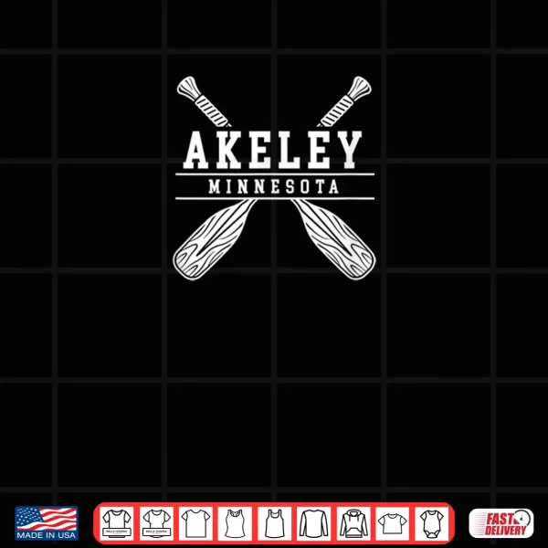 Design Akeley Minnesota Lake Paddle Outdoor Nature Shirt