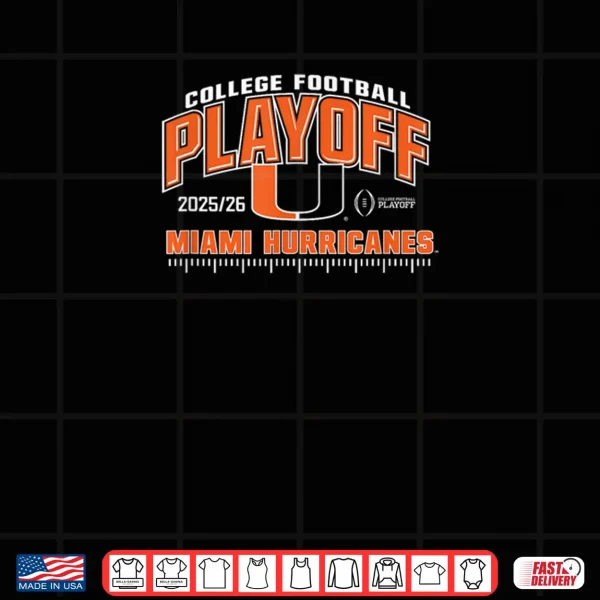 Design Miami Hurricanes College Football Playoff CFP 2025 26 Green Shirt