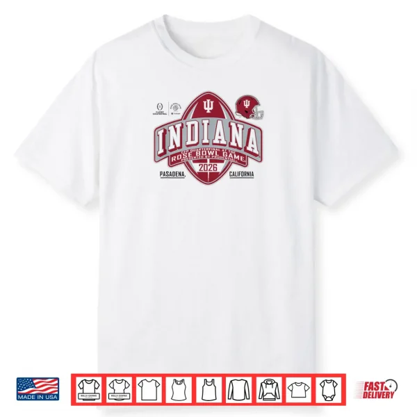 Indiana Hoosiers Rose Bowl 2025 2026 CFP Quarterfinal White Shirt