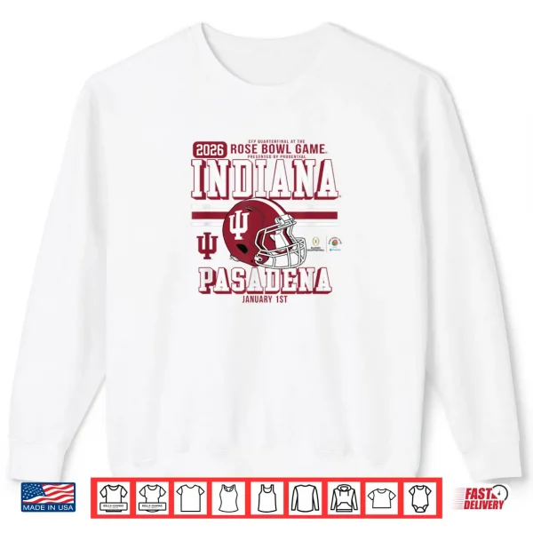 Sweatshirt Indiana Hoosiers Rose Bowl 2025 2026 CFP Quarterfinal Gray Shirt