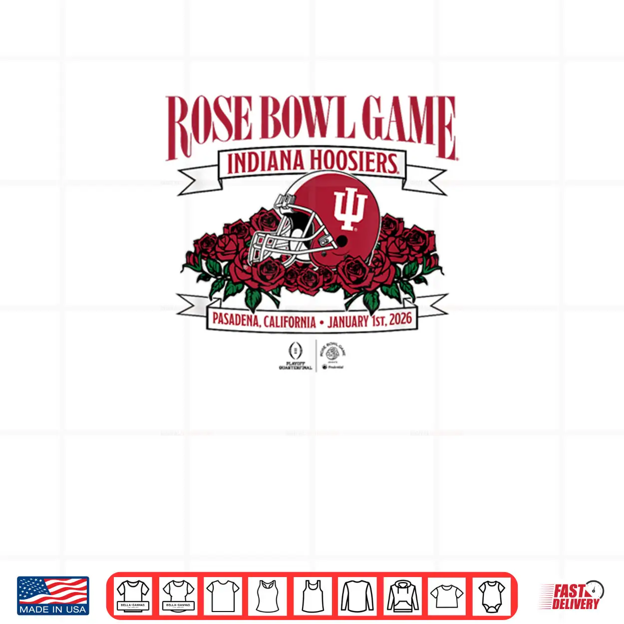 Indiana Hoosiers 2025 College Football Playoff Rose Bowl Shirt Indiana Hoosiers 2025 College Football Playoff Rose Bowl Shirt