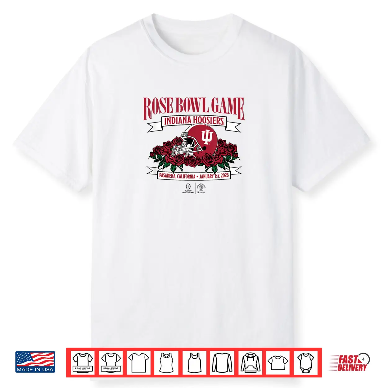 Indiana Hoosiers 2025 College Football Playoff Rose Bowl Shirt Indiana Hoosiers 2025 College Football Playoff Rose Bowl Shirt