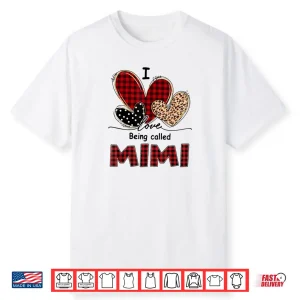I Love Being Mimi Red Plaid Leopard Valentine Mimi Shirt