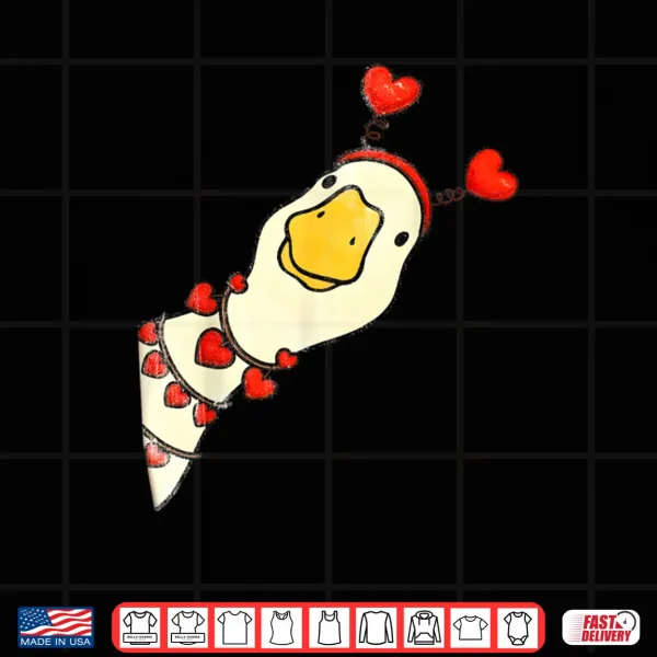 Design Goose Valentine Red Heart Shirt