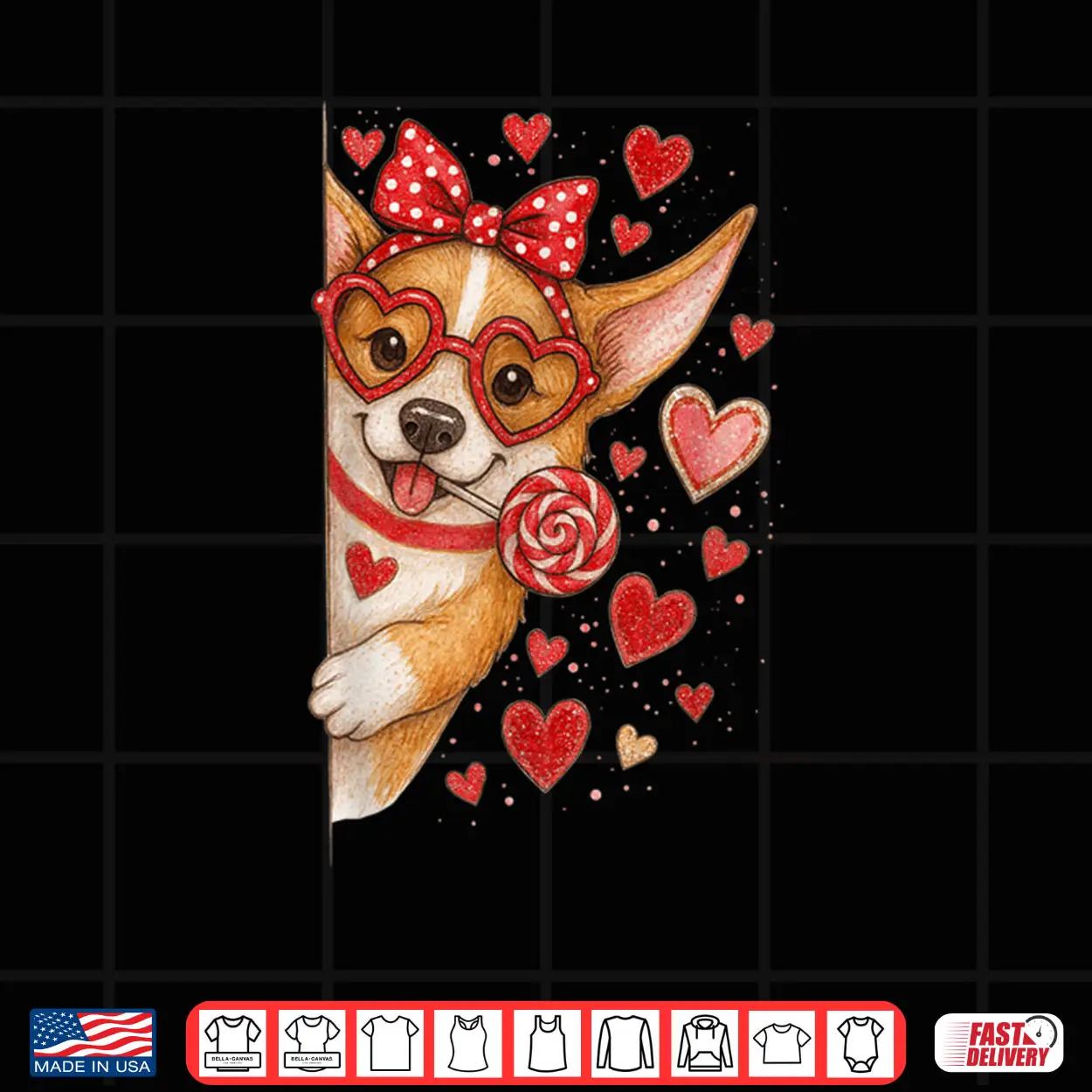 Cute Corgi Valentine Kawaii Pink Hearts Puppy Dog Shirt Cute Corgi Valentine Kawaii Pink Hearts Puppy Dog Shirt