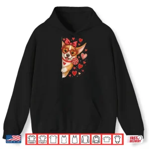 Cute Corgi Valentine Kawaii Pink Hearts Puppy Dog Shirt 2 Hoodie Cute Corgi Valentine Kawaii Pink Hearts Puppy Dog Shirt
