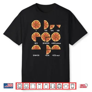 Maths Day Costume Idea Kids Teachers Pizza Slice Fraction Shirt