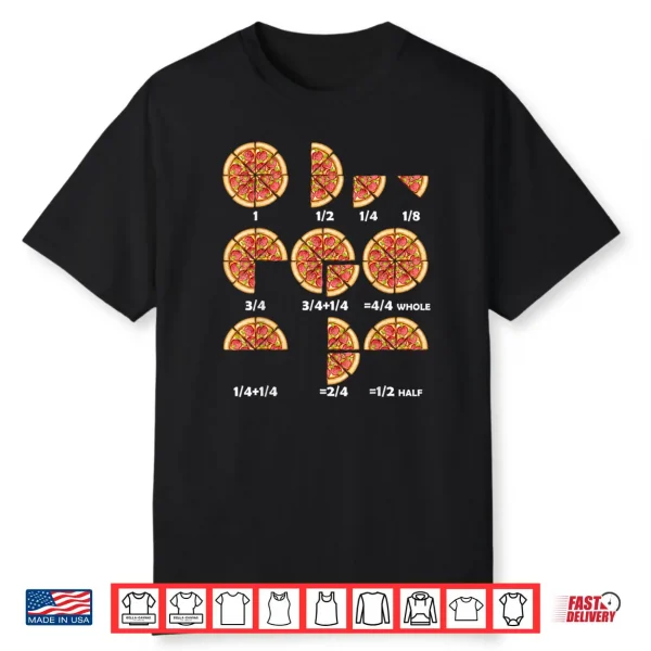 Maths Day Costume Idea Kids Teachers Pizza Slice Fraction Shirt