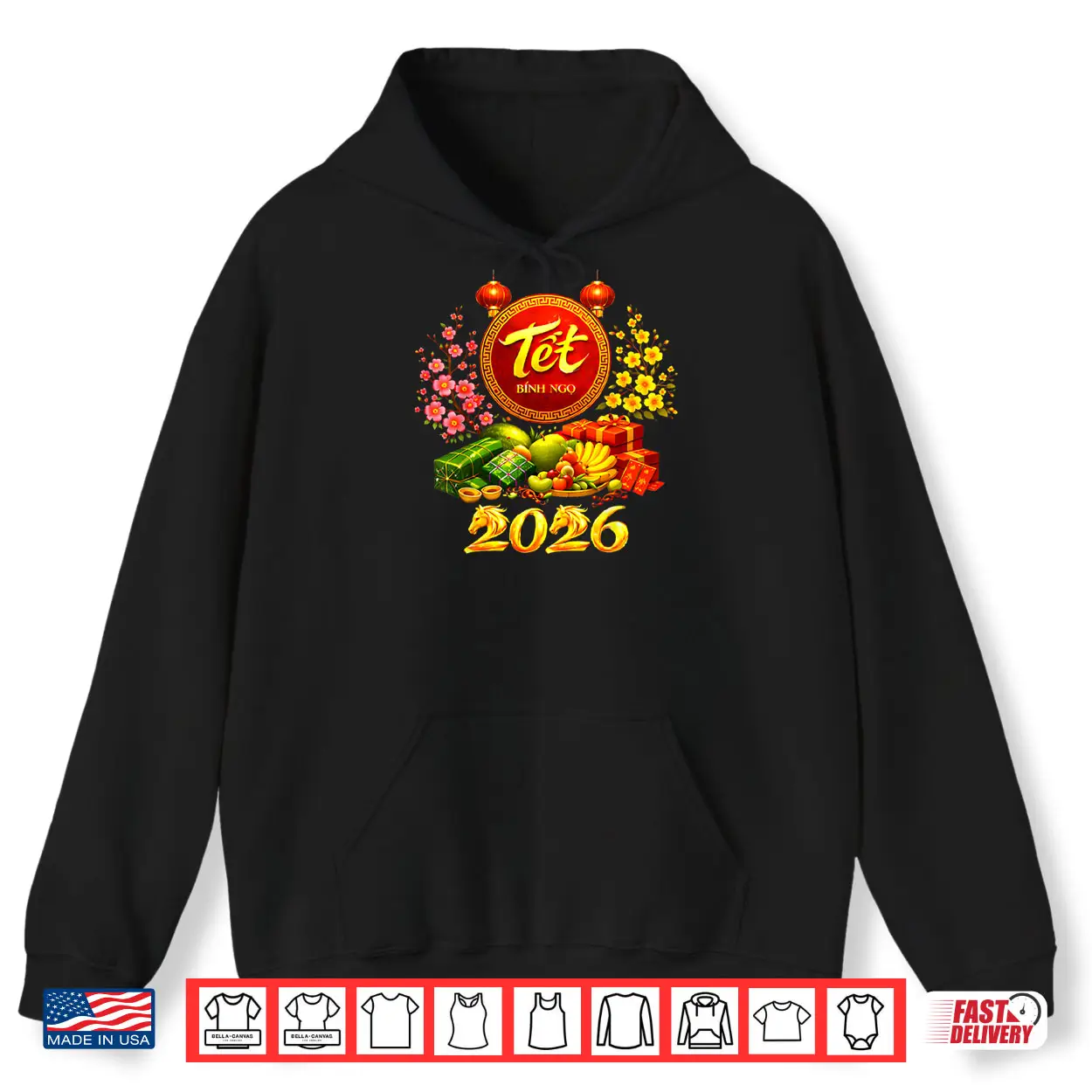 Happy TET 2026 Year of The Horse Vietnamese TET Nguyen Dan Shirt Happy TET 2026 Year of The Horse Vietnamese TET Nguyen Dan Shirt