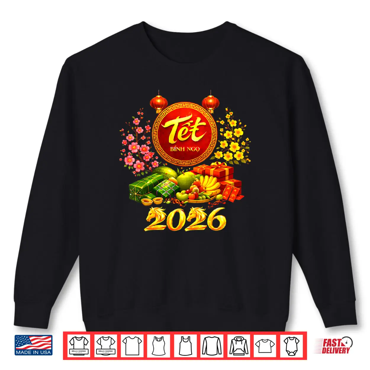 Happy TET 2026 Year of The Horse Vietnamese TET Nguyen Dan Shirt Happy TET 2026 Year of The Horse Vietnamese TET Nguyen Dan Shirt