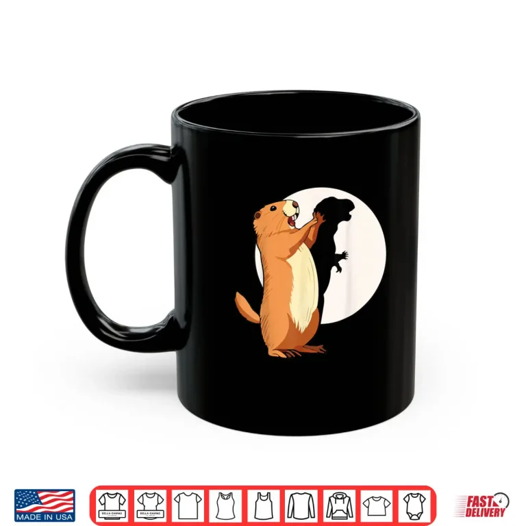 Mug Groundhog Shadow Dinosaur Puppet Happy Groundhog Day Shirt