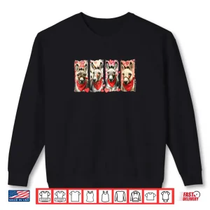 Sweatshirt Donkeys Collection Valentine Colorful Costume Shirt