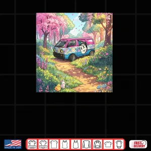 Design Cherry Blossom Manga Anime Kei Van Truck Team Human Drifting Shirt