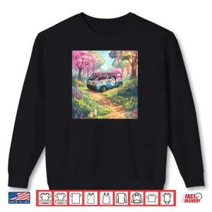 Sweatshirt Cherry Blossom Manga Anime Kei Van Truck Team Human Drifting Shirt