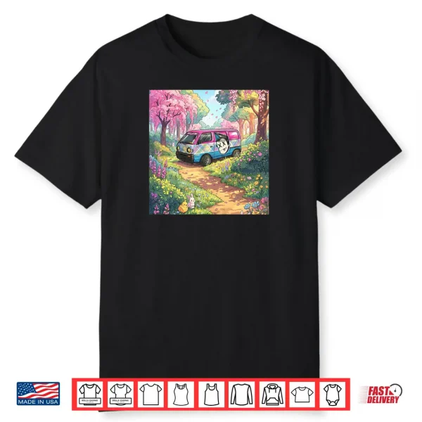 Cherry Blossom Manga Anime Kei Van Truck Team Human Drifting Shirt