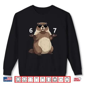 Sweatshirt 67 Meme Groundhog Hands Six Seven Shirt