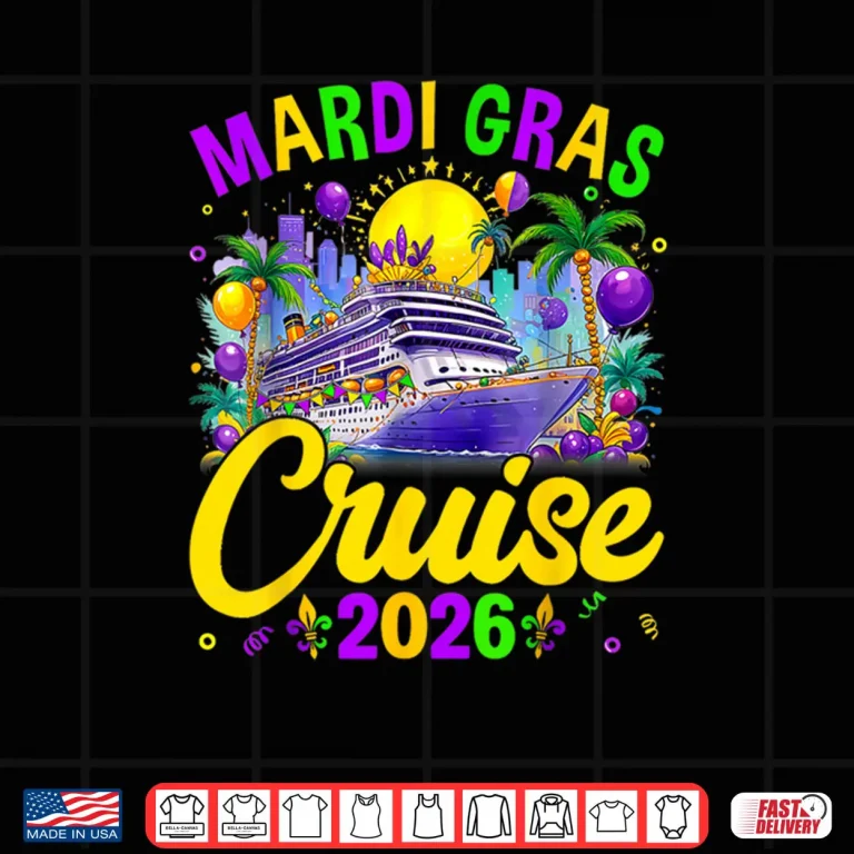 Design Mardi Gras Carnival Cruise 2026 Family Cruising Mask Shirt