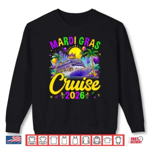 Mardi Gras Carnival Cruise 2026 Family Cruising Mask Shirt 1 Sweatshirt Mardi Gras Carnival Cruise 2026 Family Cruising Mask Shirt