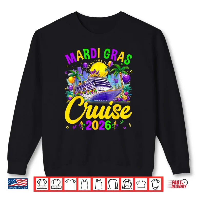 Sweatshirt Mardi Gras Carnival Cruise 2026 Family Cruising Mask Shirt