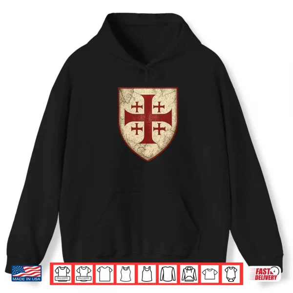 Hoodie Jerusalem Cross Emblem Shirt