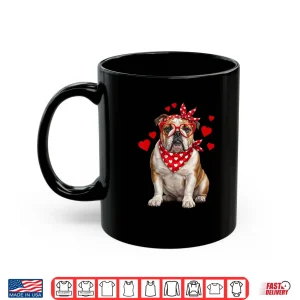 Mug English Bulldog Valentines Day Dog Lover Heart Shirt