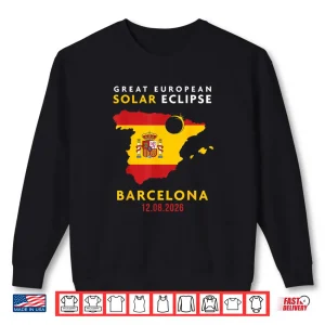 Sweatshirt Barcelona Spain Great European Total Solar Eclipse 2026 Shirt